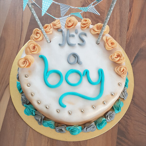 Kuchen-Kunst. Gender Reveal Party. It's a boy!
