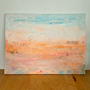 Abstrakte Kunst. Acryl auf Leinwand. "Sundown"
